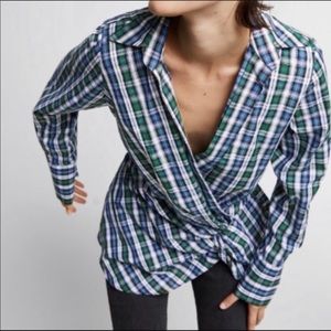 Plaid wrap Zara shirt